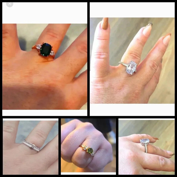 Womens zirconia rings New size 9 Lot SALE - Picture 1 of 12